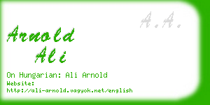 arnold ali business card